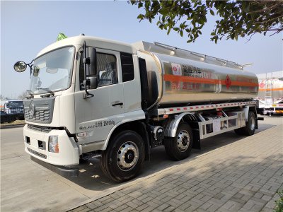 國六東風天錦小三軸25立方米鋁合金油罐車