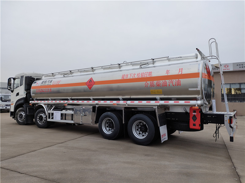 國六東風天龍柴汽油25.2方鋁合金油罐車